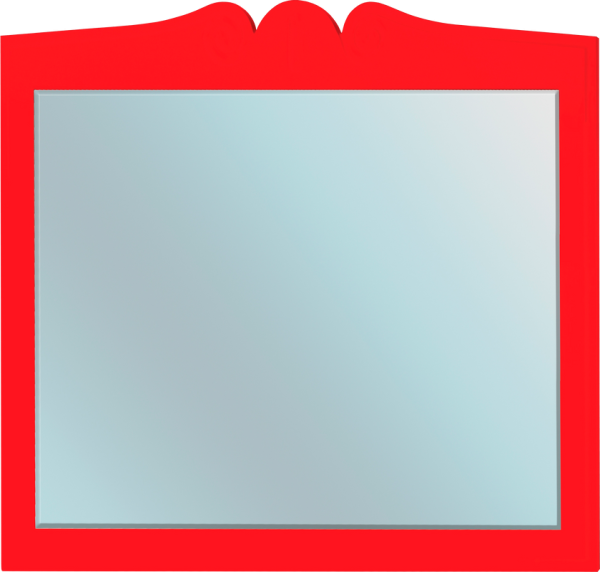 Зеркало Bellezza Эстель 90 красное