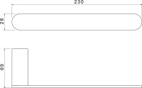 Полотенцедержатель AQUATEK Лира AQ4419MB матовый черный