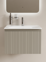 Мебель для ванной комнаты Sancos Code 60 подвесная, серая платина