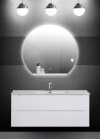 Зеркало круглое BelBagno SPC-RNG-900-LED-TCH-MENS с полкой