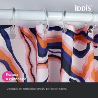 Штора для ванной IDDIS Base BX01P18i11 180х200, разноцветная