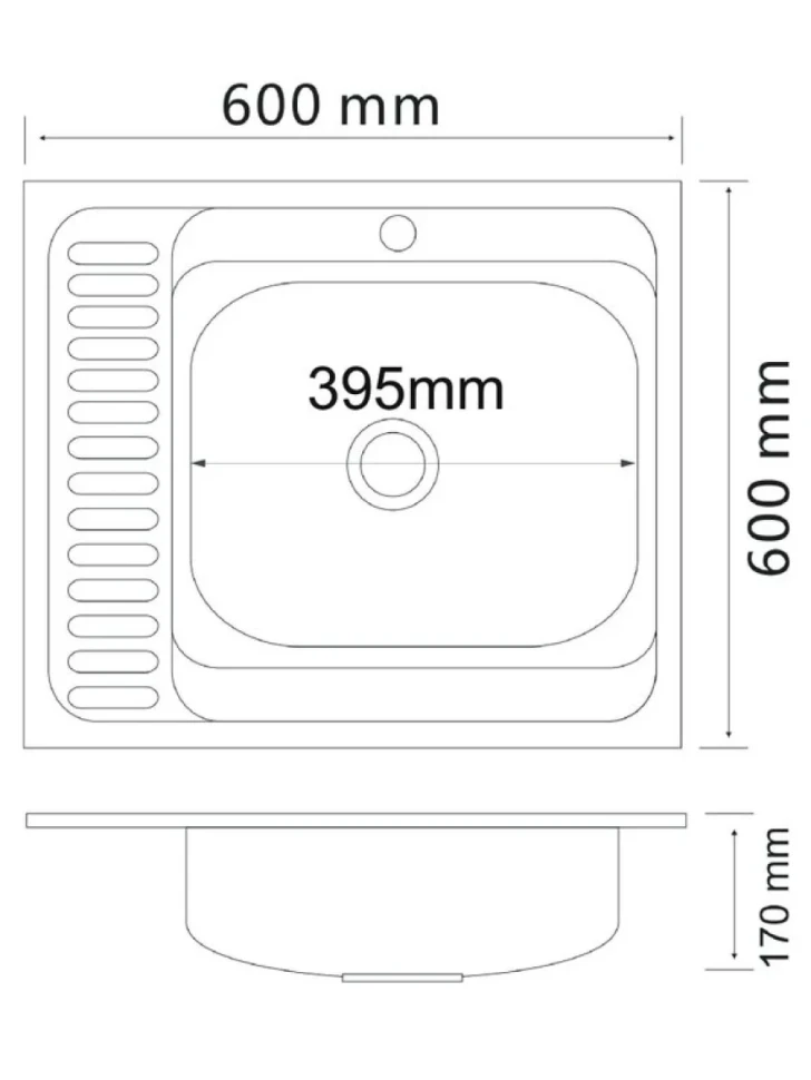 Мойка кухонная РМС MD6 MG6-6060R R