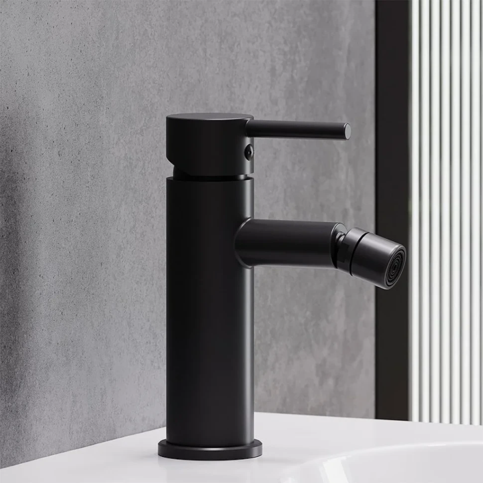 Смеситель для биде Damixa Scandinavian Pure 360240300 с донным клапаном, матовый черный