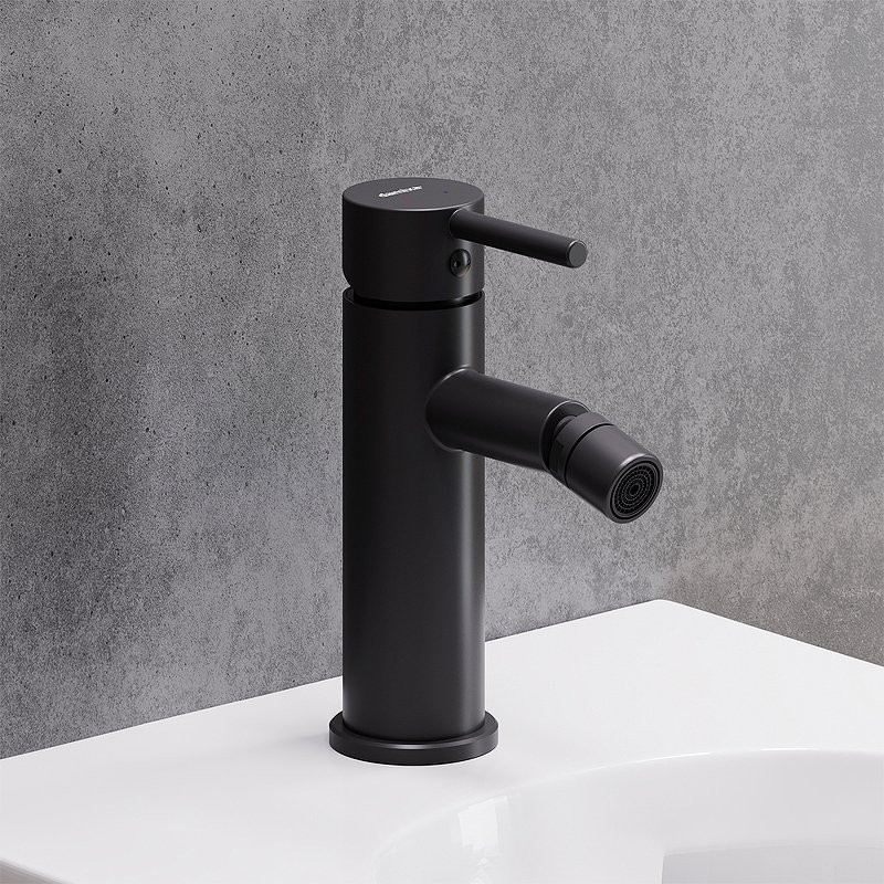 Смеситель для биде Damixa Scandinavian Pure 360240300 с донным клапаном, матовый черный