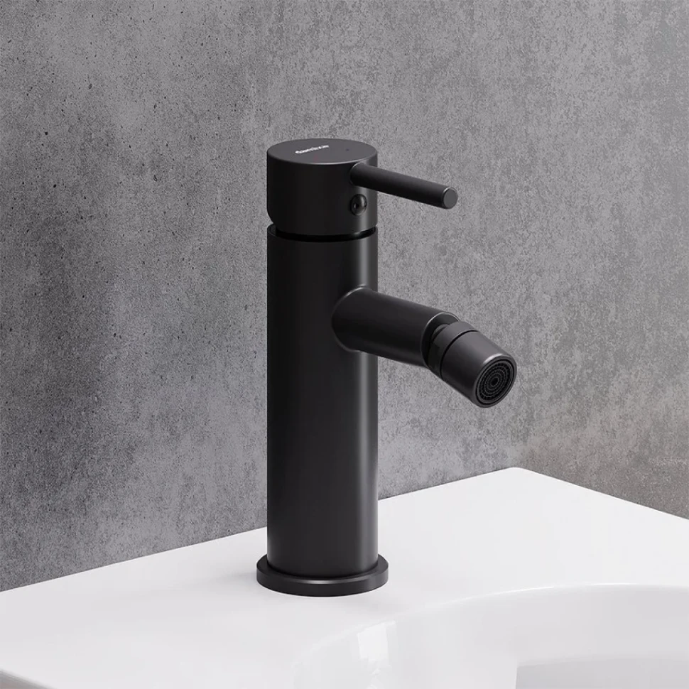 Смеситель для биде Damixa Scandinavian Pure 360240300 с донным клапаном, матовый черный