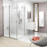 Душевой уголок Ravak Chrome CRV2-110+CPS Transparent, профиль блестящий