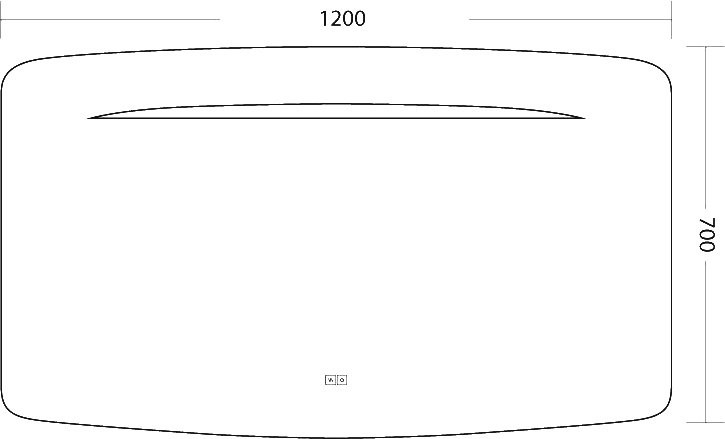 Зеркало Art&Max Gina 120х70 с подсветкой