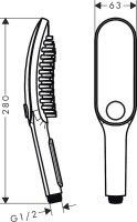 Душевая лейка Hansgrohe DogShower 26640540 для собак, бирюзовая