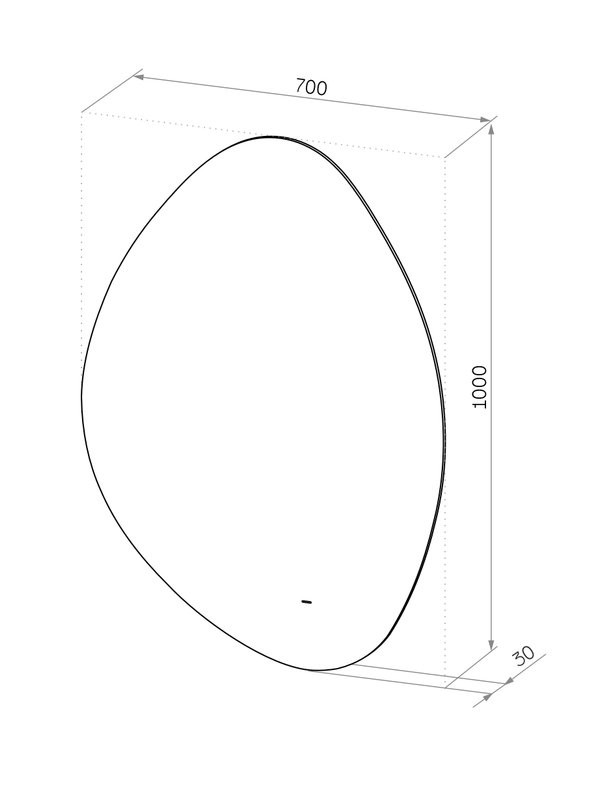 Зеркало CONTINENT Ledh Alma 70х100 см, сенсорное, с теплой подсветкой