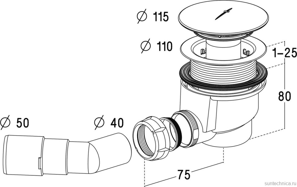 Поддон для душа Radaway Patmos A1000 с сифоном