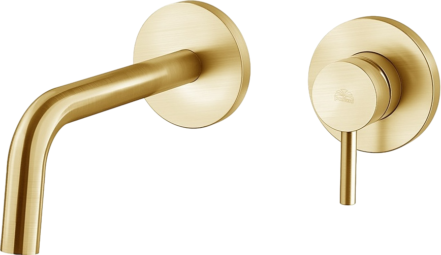 Смеситель для раковины Paffoni Light LIG007HGSP70 С ВНУТРЕННЕЙ ЧАСТЬЮ брашированное медовое золото