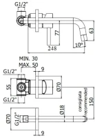 Смеситель для раковины Paffoni Light LIG007HGSP70 С ВНУТРЕННЕЙ ЧАСТЬЮ брашированное медовое золото Смеситель для раковины Paffoni Light LIG007HGSP70 С ВНУТРЕННЕЙ ЧАСТЬЮ брашированное медовое золото