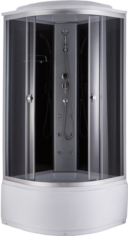 Душевая кабина Niagara NG-2508-14G х220 90х90 тонированные стёкла, с высоким поддоном, с сиденьем