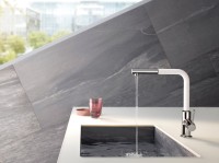 Смеситель для кухни Kludi L-ine S 408519375 белый, хром