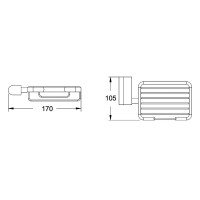 Мыльница Rose RG17T RG1704T пепельный