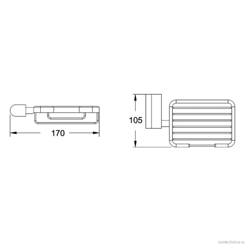 Мыльница Rose RG17T RG1704T пепельный