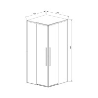 Душевой уголок Vincea Slim-N VSS-4SN900CLBN 90x90, профиль брашированный никель