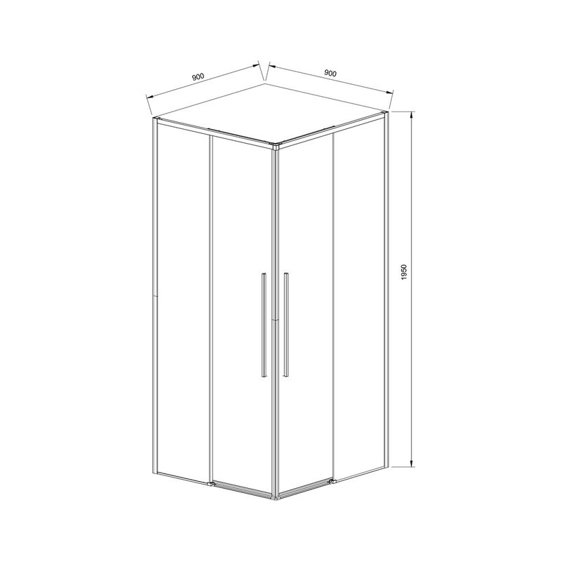 Душевой уголок Vincea Slim-N VSS-4SN900CLBN 90x90, профиль брашированный никель