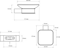 Набор Стакан Bemeta Nero 135011010 + Мыльница 135008020
