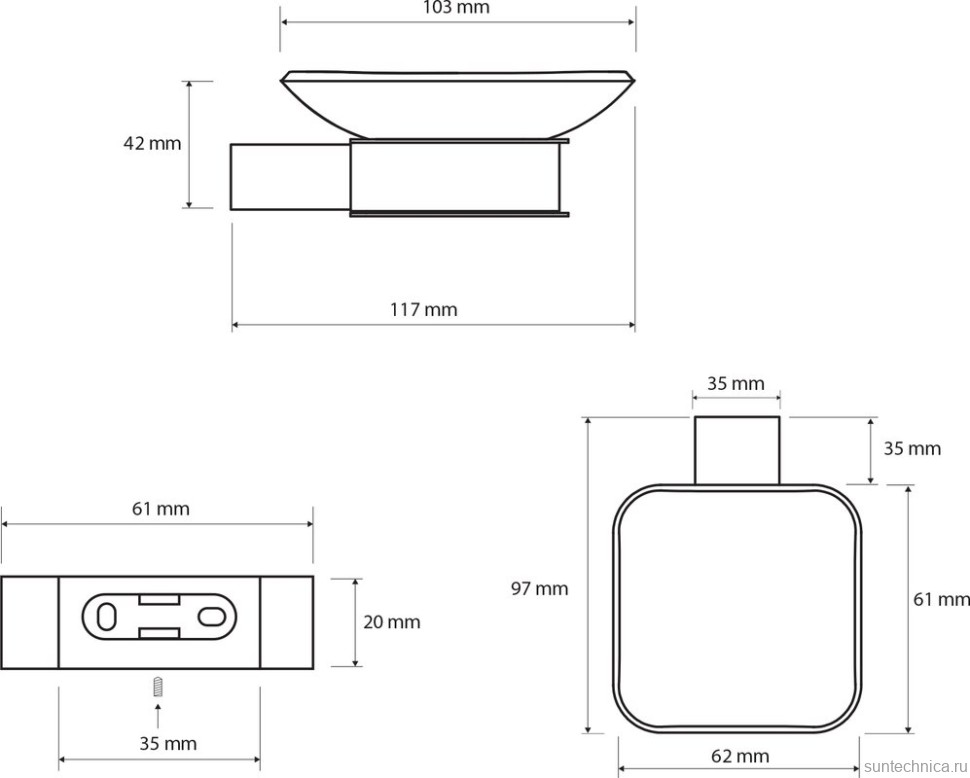 Набор Стакан Bemeta Nero 135011010 + Мыльница 135008020