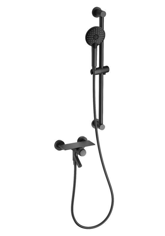 Смеситель для ванны с душем Wonzon & Woghand Click WW-FE05L222-BGG темный графит