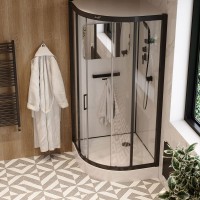 Душевая кабина Ceruttispa Viva 91B 90x90, профиль черный