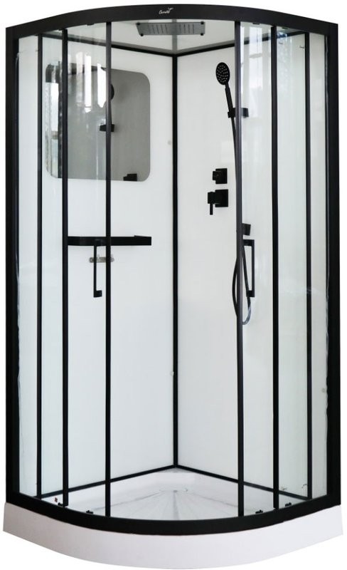 Душевая кабина Ceruttispa Viva 91B 90x90, профиль черный