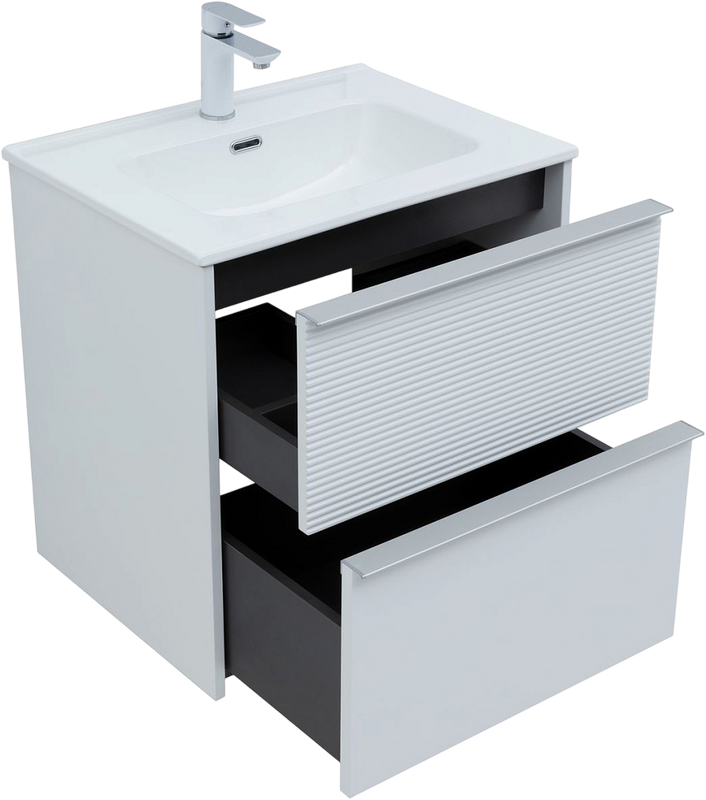 Тумба под раковину без столешницы Aquanet Вита 60 подвесная, белая матовая