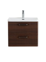 Мебель для ванной комнаты BelBagno Due 60 ручки матовый темный никель, noce