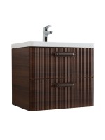 Мебель для ванной комнаты BelBagno Due 60 ручки матовый темный никель, noce