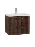 Мебель для ванной комнаты BelBagno Due 60 ручки матовый темный никель, noce