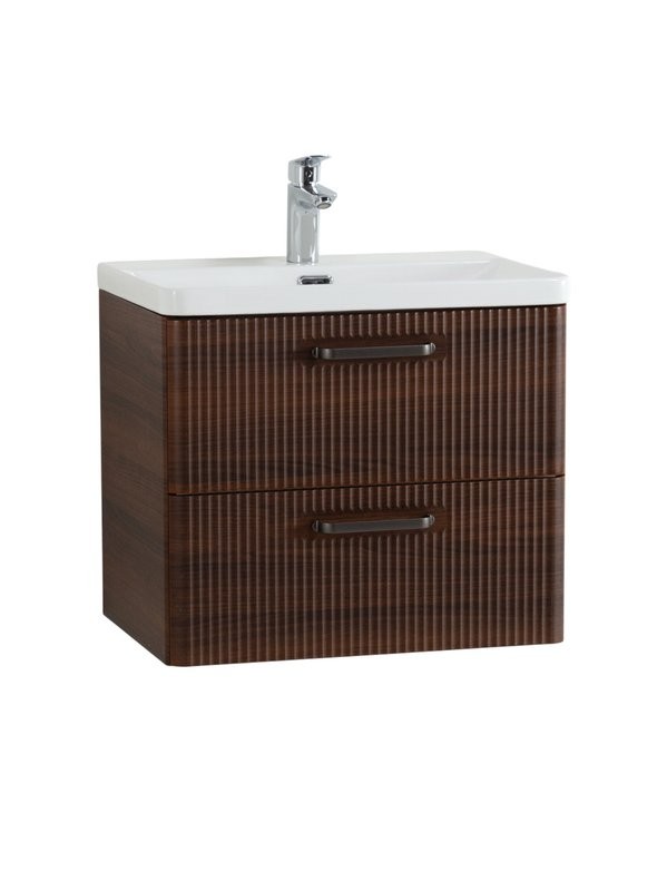 Мебель для ванной комнаты BelBagno Due 60 ручки матовый темный никель, noce