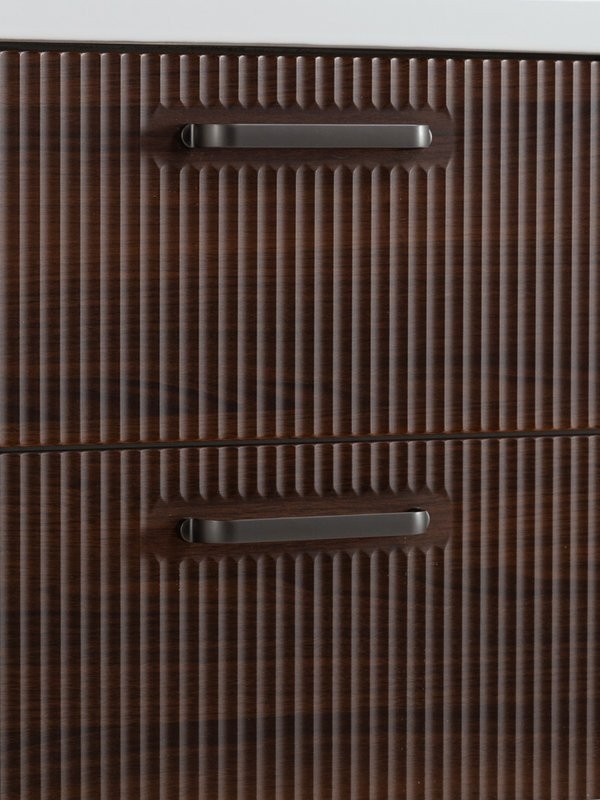 Мебель для ванной комнаты BelBagno Due 60 ручки матовый темный никель, noce