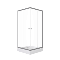 Душевой уголок Triton Вента -Графит 90х90, профиль вороненая сталь, стекло прозрачное, с поддоном