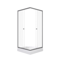 Душевой уголок Triton Вента -Графит 90х90, профиль вороненая сталь, стекло прозрачное, с поддоном