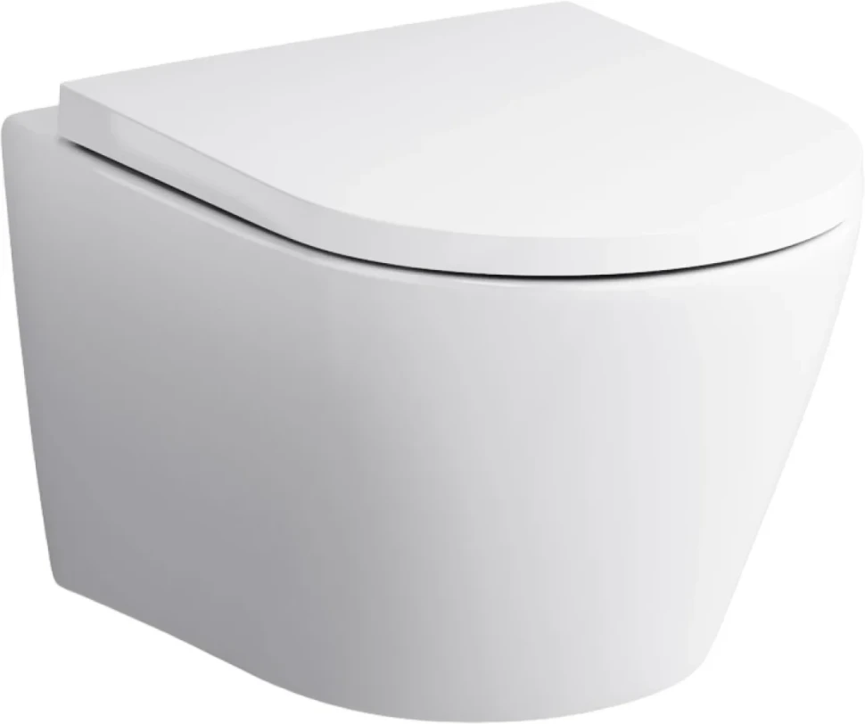 Комплект Унитаз подвесной AM.PM Sense C741701SC безободковый, с микролифтом + Инсталляция Geberit Duofix Delta 458.149.21.1 с кнопкой смыва, хром + Звукоизоляция