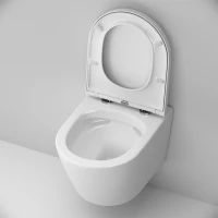 Комплект Унитаз подвесной AM.PM Sense C741701SC безободковый, с микролифтом + Инсталляция Geberit Duofix Delta 458.149.21.1 с кнопкой смыва, хром + Звукоизоляция