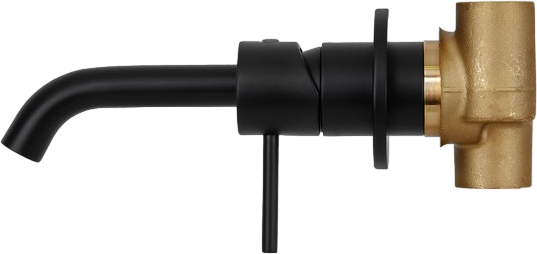 Смеситель для раковины Remer X Style X15PL С ВНУТРЕННЕЙ ЧАСТЬЮ, чёрный матовый