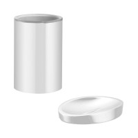 Набор Стакан Colombo Design Plus W4941.BM + Мыльница W4940.BM Набор Стакан Colombo Design Plus W4941.BM + Мыльница W4940.BM