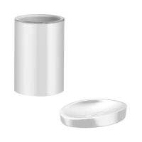 Набор Стакан Colombo Design Plus W4941.BM + Мыльница W4940.BM Набор Стакан Colombo Design Plus W4941.BM + Мыльница W4940.BM