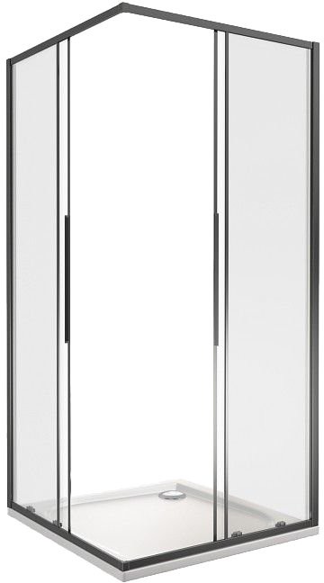 Душевой уголок Good Door Idea CR-90-C-B 90x90, профиль черный