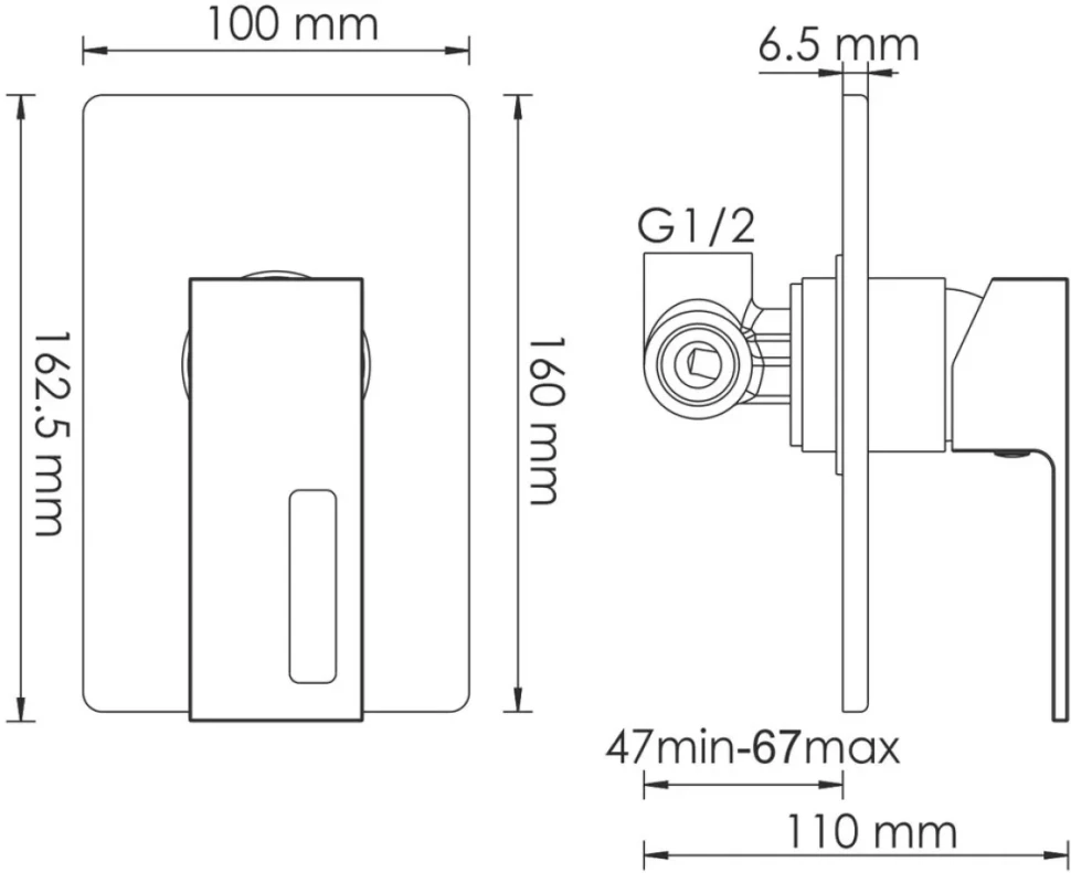 Гигиенический душ Wasserkraft A01556 шланг 100 см