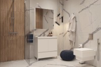 Мебель для ванной комнаты Velvex Klaufs 80.2D.1Y белая, напольная