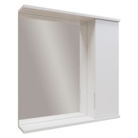 Зеркало Mixline Лайн 70 правое с подсветкой, белое