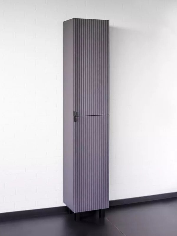 Шкаф-пенал для ванной Comforty Лима 35Н антрацит