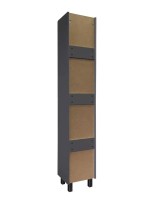 Шкаф-пенал для ванной Comforty Лима 35Н антрацит