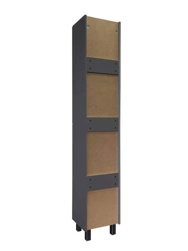 Шкаф-пенал для ванной Comforty Лима 35Н антрацит