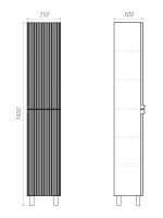 Шкаф-пенал для ванной Comforty Лима 35Н антрацит