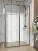 Душевой уголок Orange E23 12090TB стекло прозрачное, профиль черный