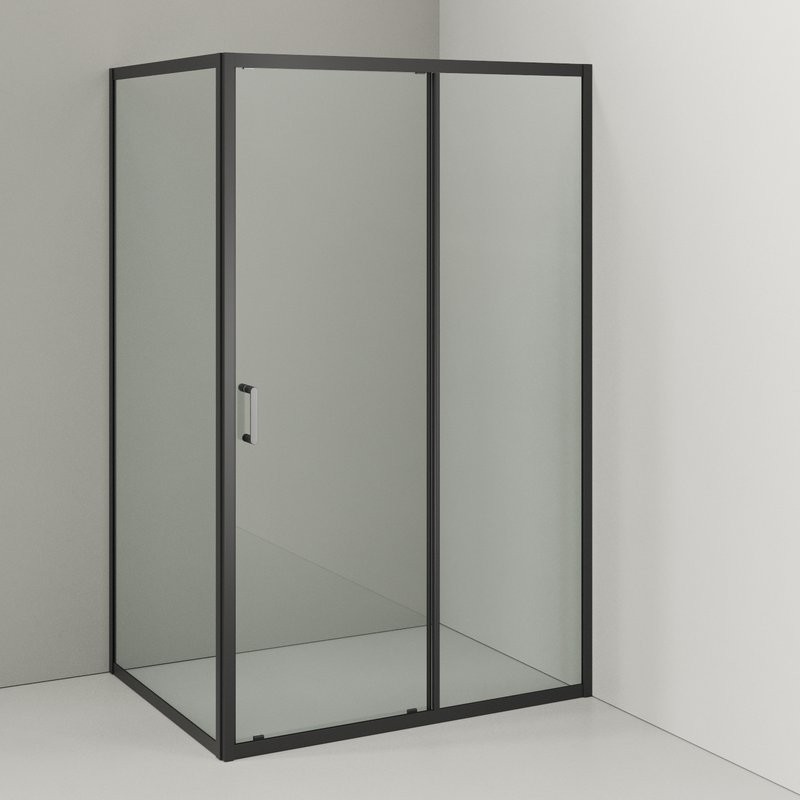 Душевой уголок Orange E23 12090TB стекло прозрачное, профиль черный